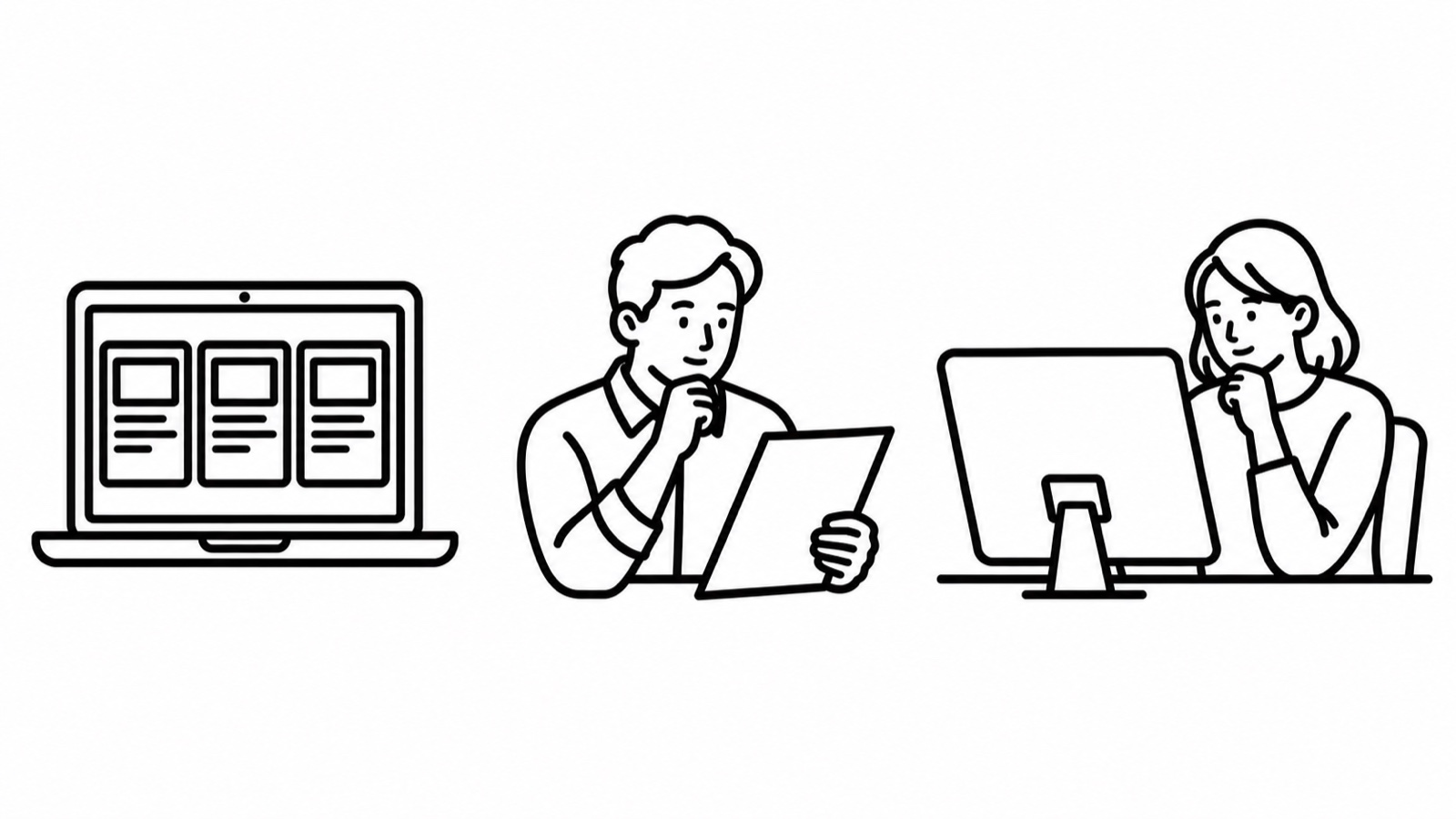 AIがやること、人が判断すること、AIと人が一緒にやることの3つに仕事を切り分けた図